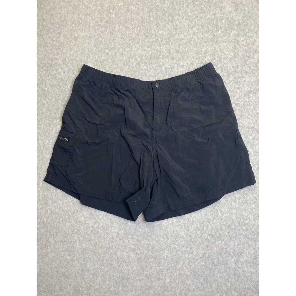 Columbia Sportswear Womens XL Black Cargo Hiking Shorts Quick Dry 6 Inch Inseam